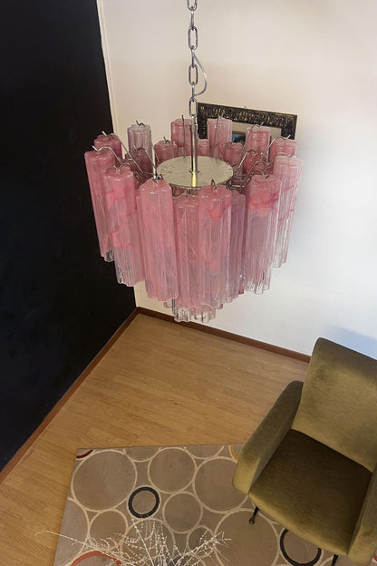 Pink Art Glass Tree Branch Chandelier - view 4 | everlamps