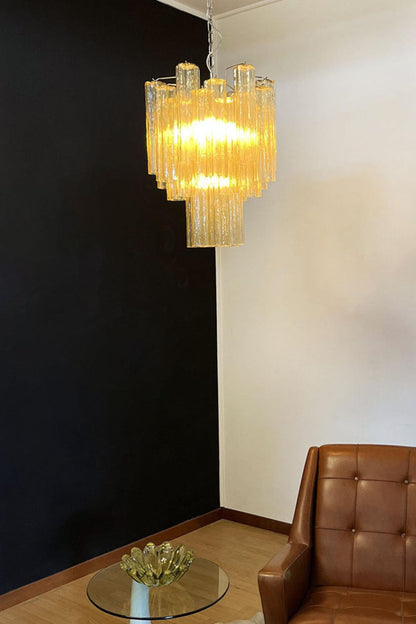Amber Art Crystal Tube Chandelier - view 3 | everlamps
