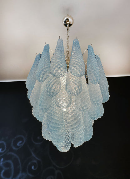 Vintage Italian Blue Art Teardrop Chandelier - view 3 | everlamps