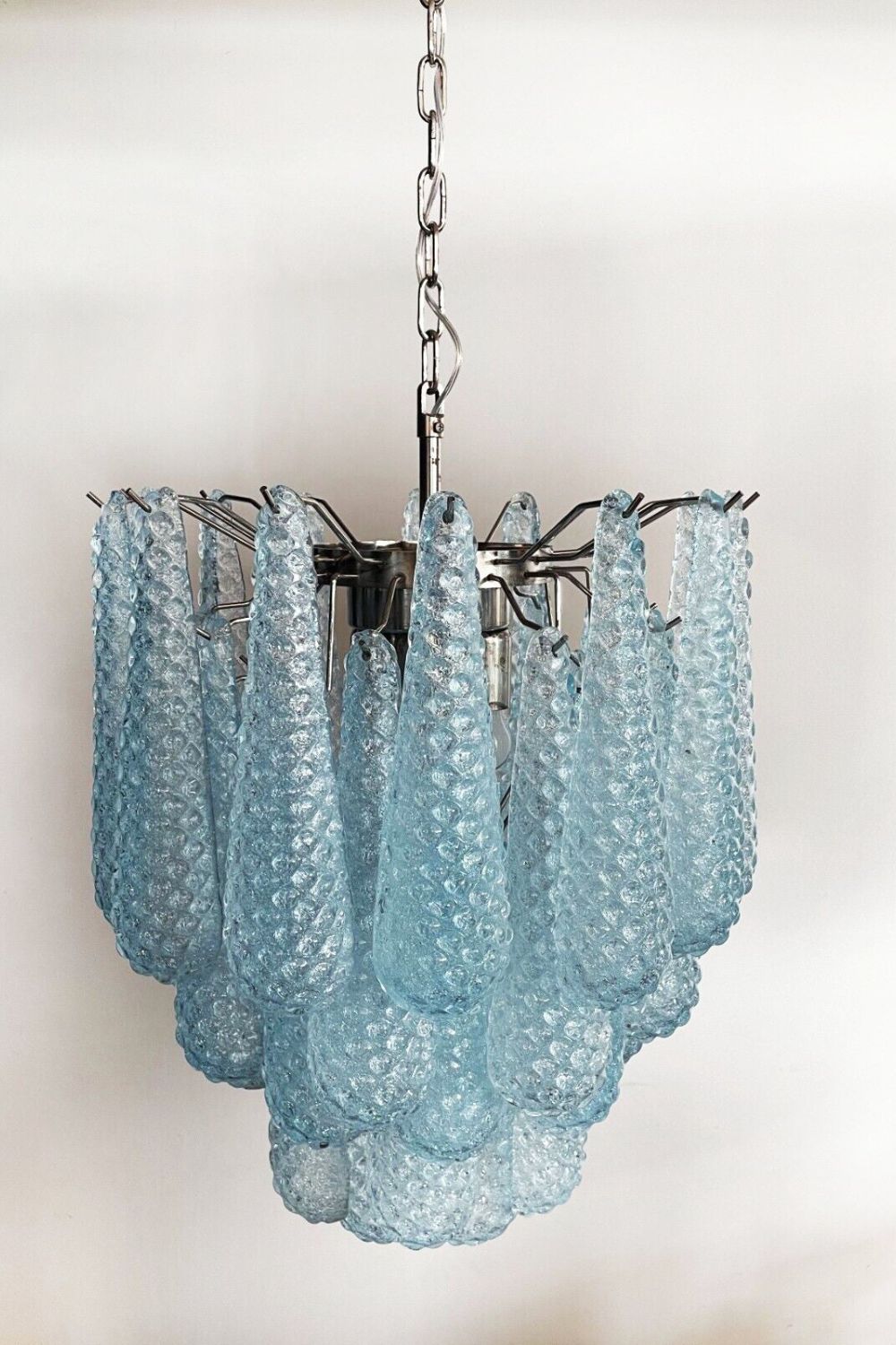 Vintage Italian Blue Art Teardrop Chandelier - view 6 | everlamps