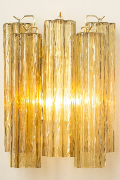 Italian Art amber glass tube wall lamp - view 4 | everlamps