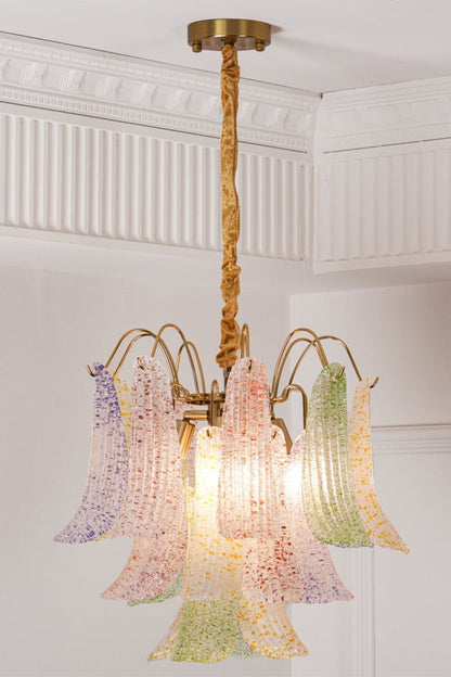 Mazzega Art colorful glass chandelier - view 2 | everlamps