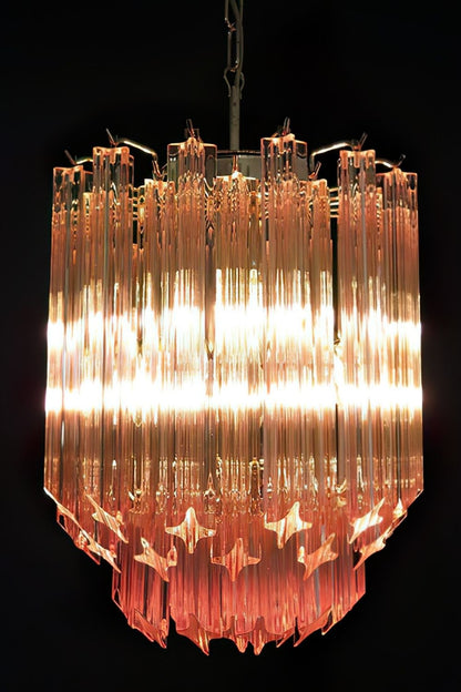Art Pink Quadriedri Glass Chandelier - view 3 | everlamps