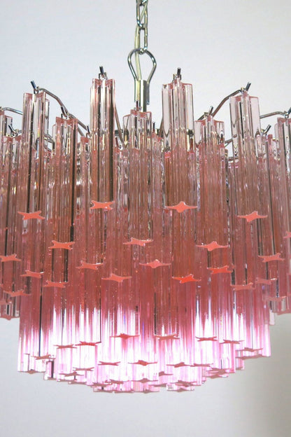 Venetian Pink Crystal Tube Art Chandelier - view 11 | everlamps