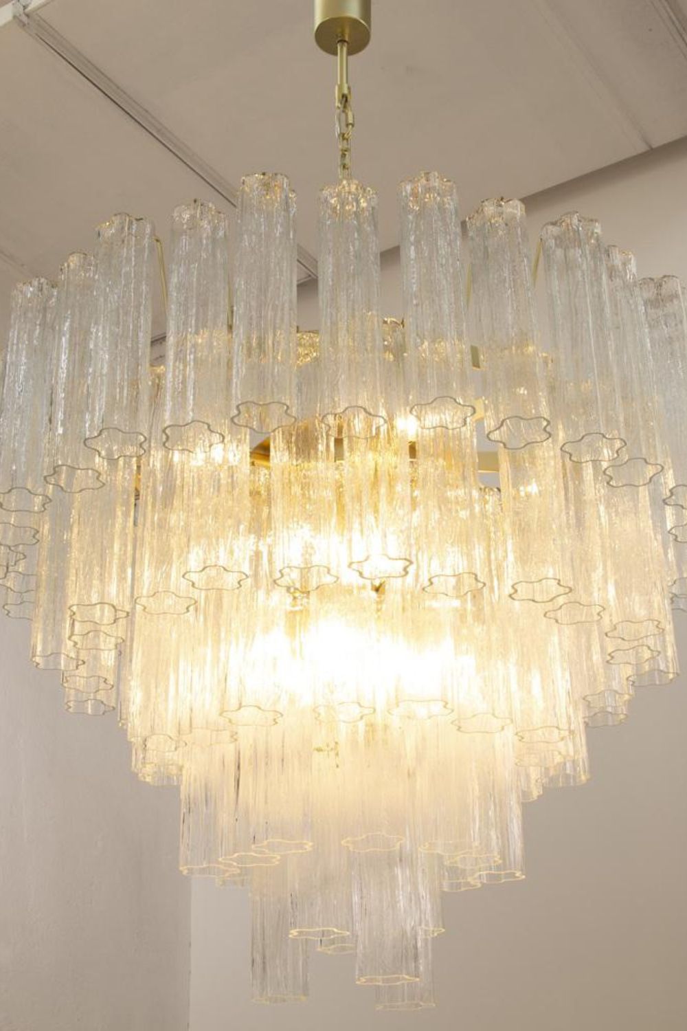 1990s Tronchi Art Glass Cascade Chandelier - view 3 | everlamps