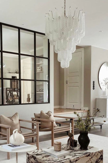 Murano Honeycomb Glass Chandelier - everlamps