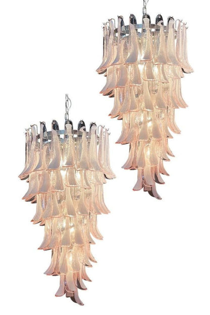 Italian Vintage Pink Spiral Art Chandelier - view 11 | everlamps
