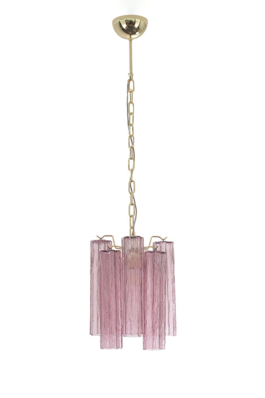 1990s Art Amethyst Glass Chandelier | everlamps