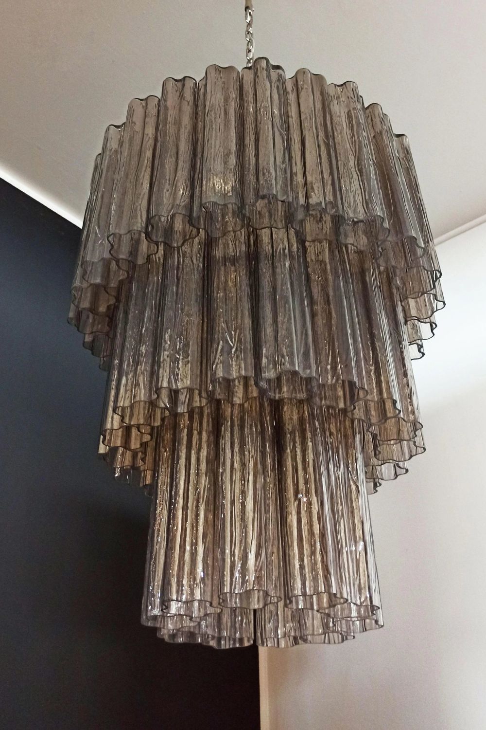 Art Smoked Glass Tube Chandelier - view 15 | everlamps