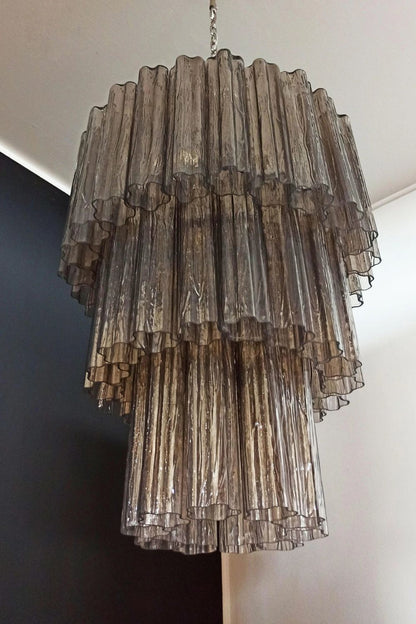 Art Smoked Glass Tube Chandelier - view 15 | everlamps