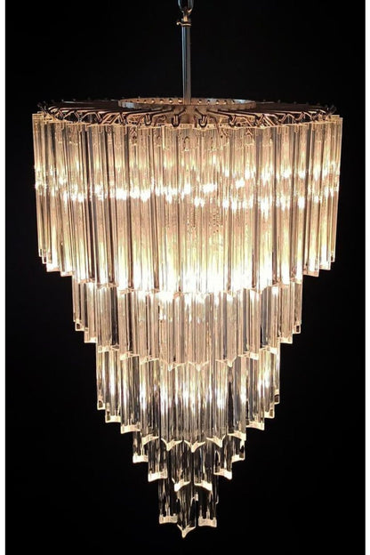 Transparent Art Glass Prism Tiered Chandelier - view 5 | everlamps