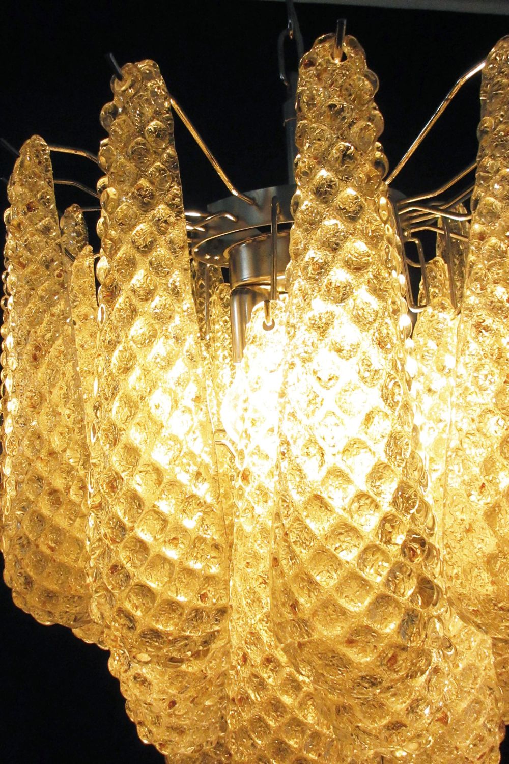 Art Handcrafted Golden Glass Chandelier - view 10 | everlamps