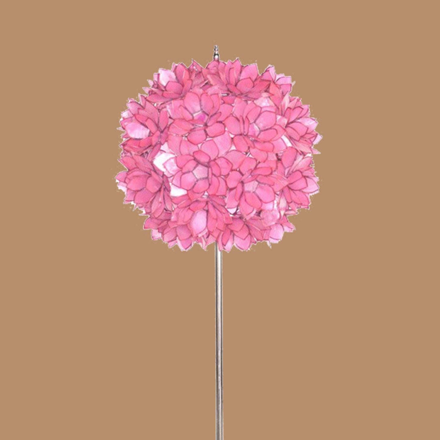 Pink Floral Floor Lamp