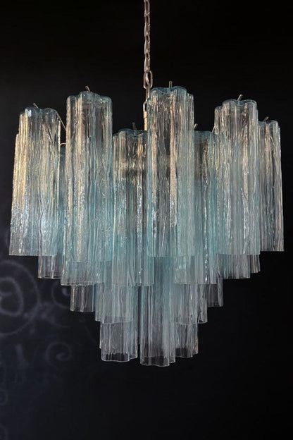 1990s Art blue glass tube chandelier - view 13 | everlamps