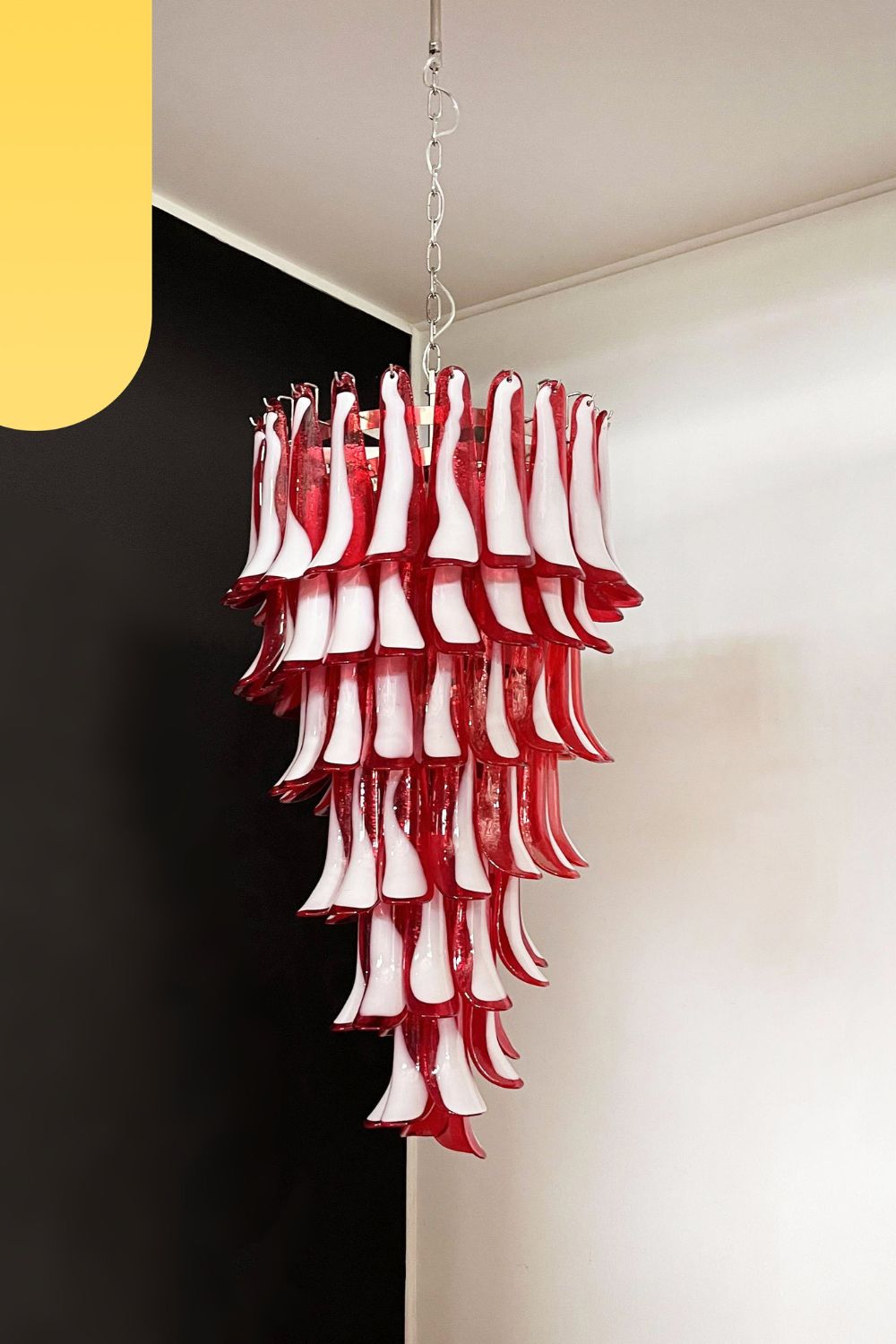 Vintage Italian Art Spiral Chandelier - view 3 | everlamps