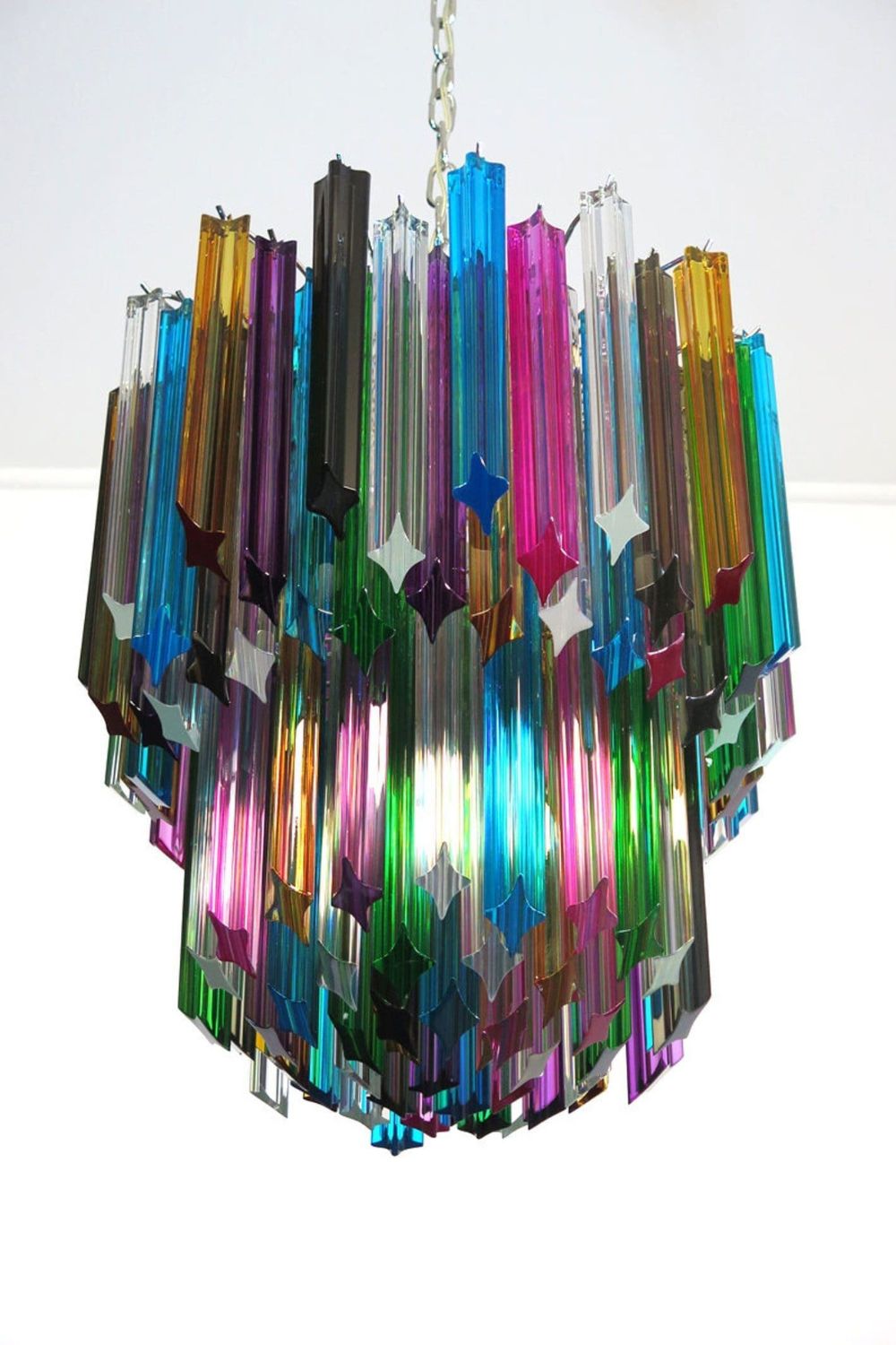 Quadridri Multicolor Prism Chandelier - view 9 | everlamps