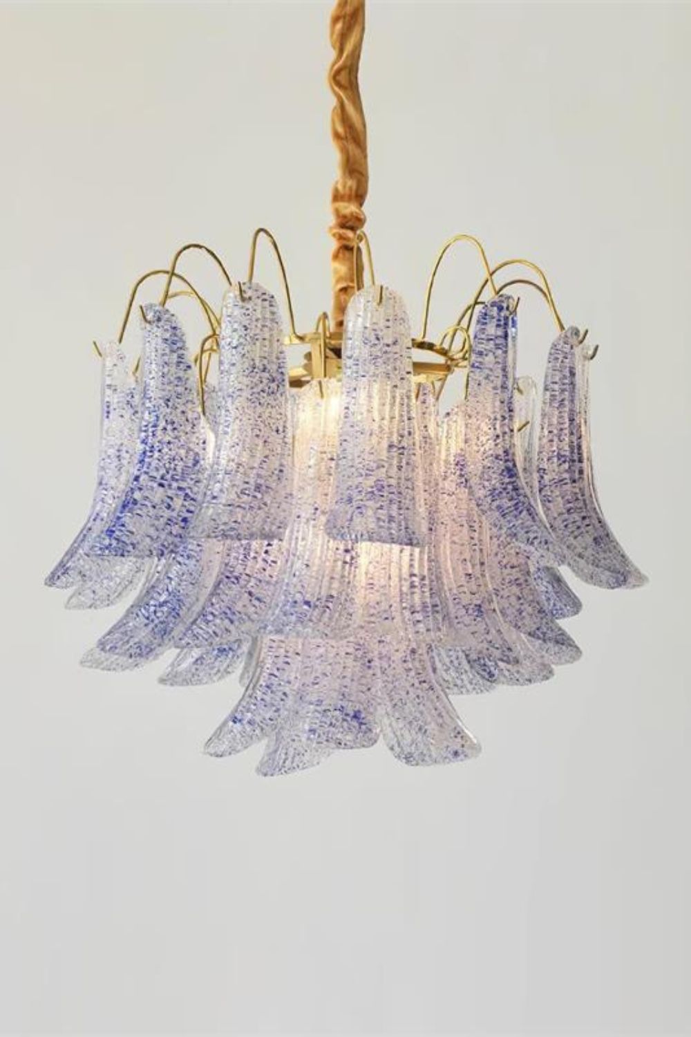 Mazzega Art Petal Stained Glass Chandelier - view 4 | everlamps