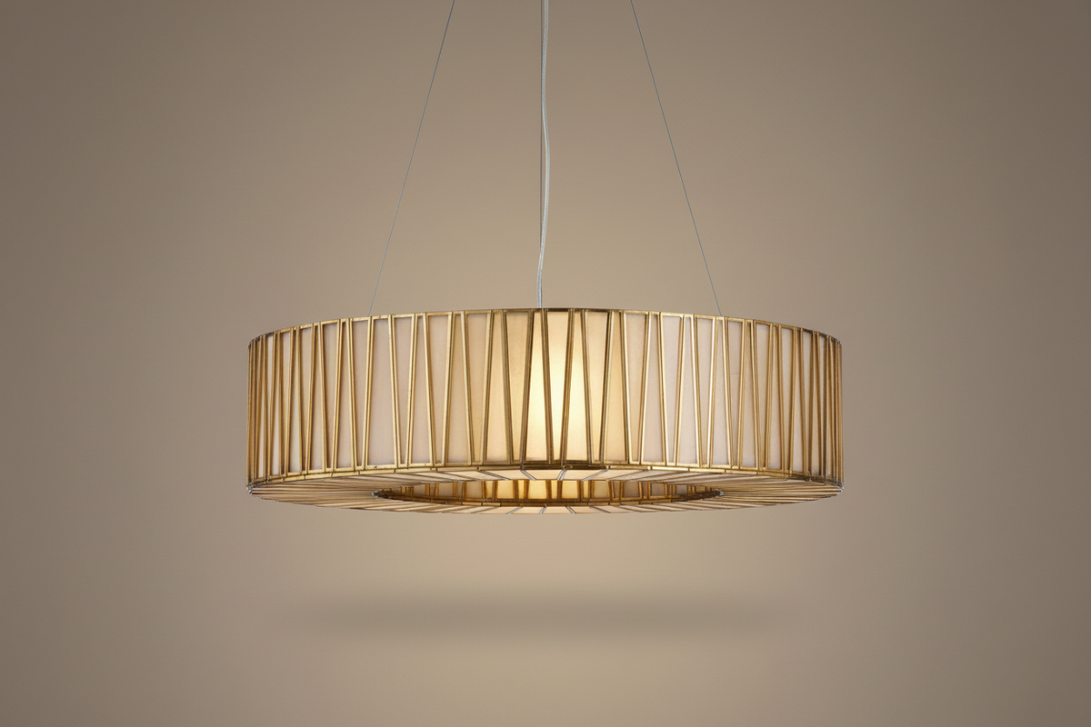Jeanet Round Chandelier 24"D 42"D -Everlamps