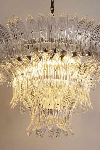 Italian Art Glass Palm Leaf Chandelier - view 7 | everlamps