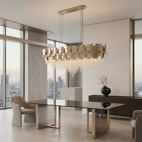 Amadeo Linear Crystal Bead Chandelier