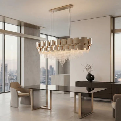 Amadeo Linear Crystal Bead Chandelier