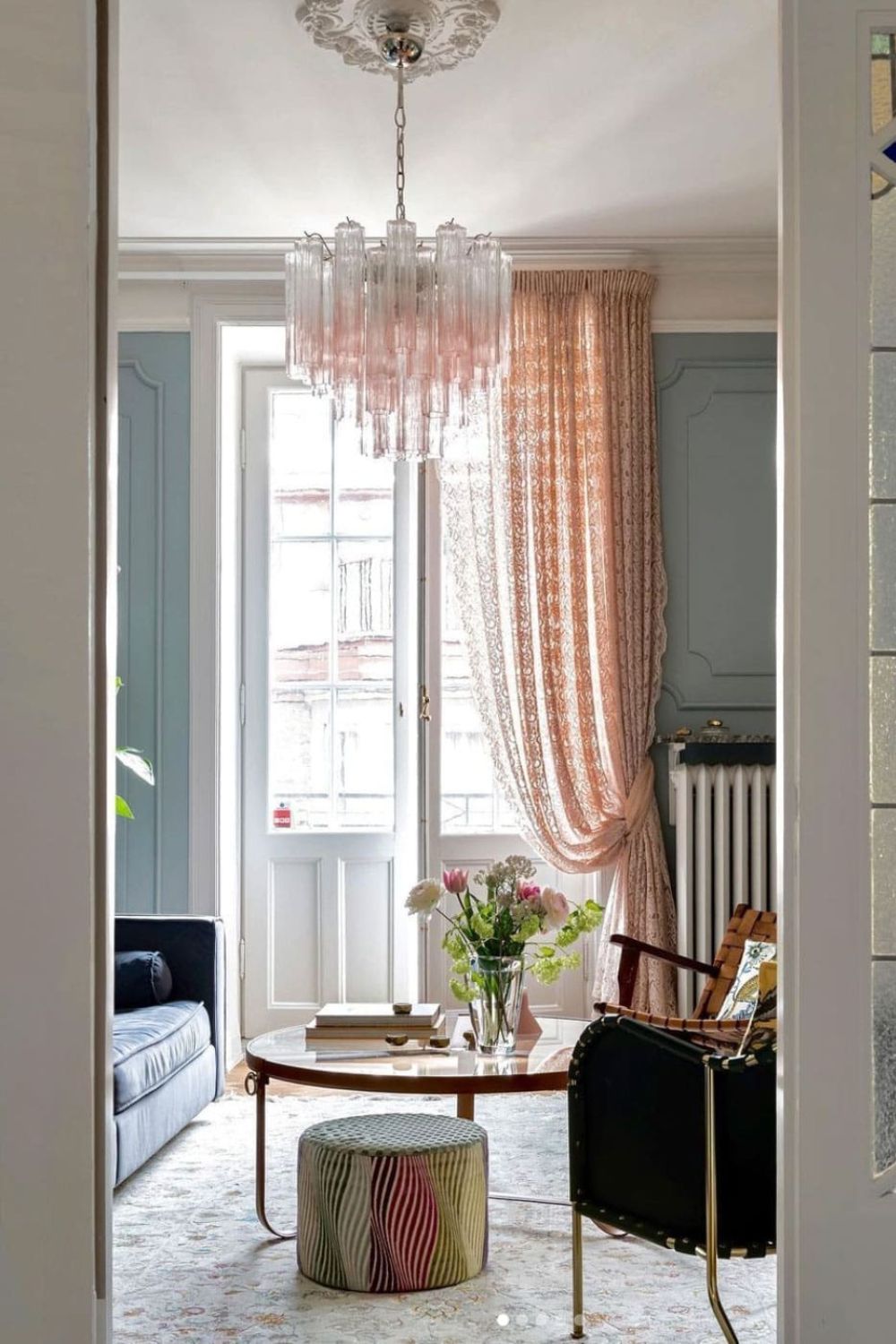 Pink Gradient Art Glass Tube Chandelier - view 4 | everlamps