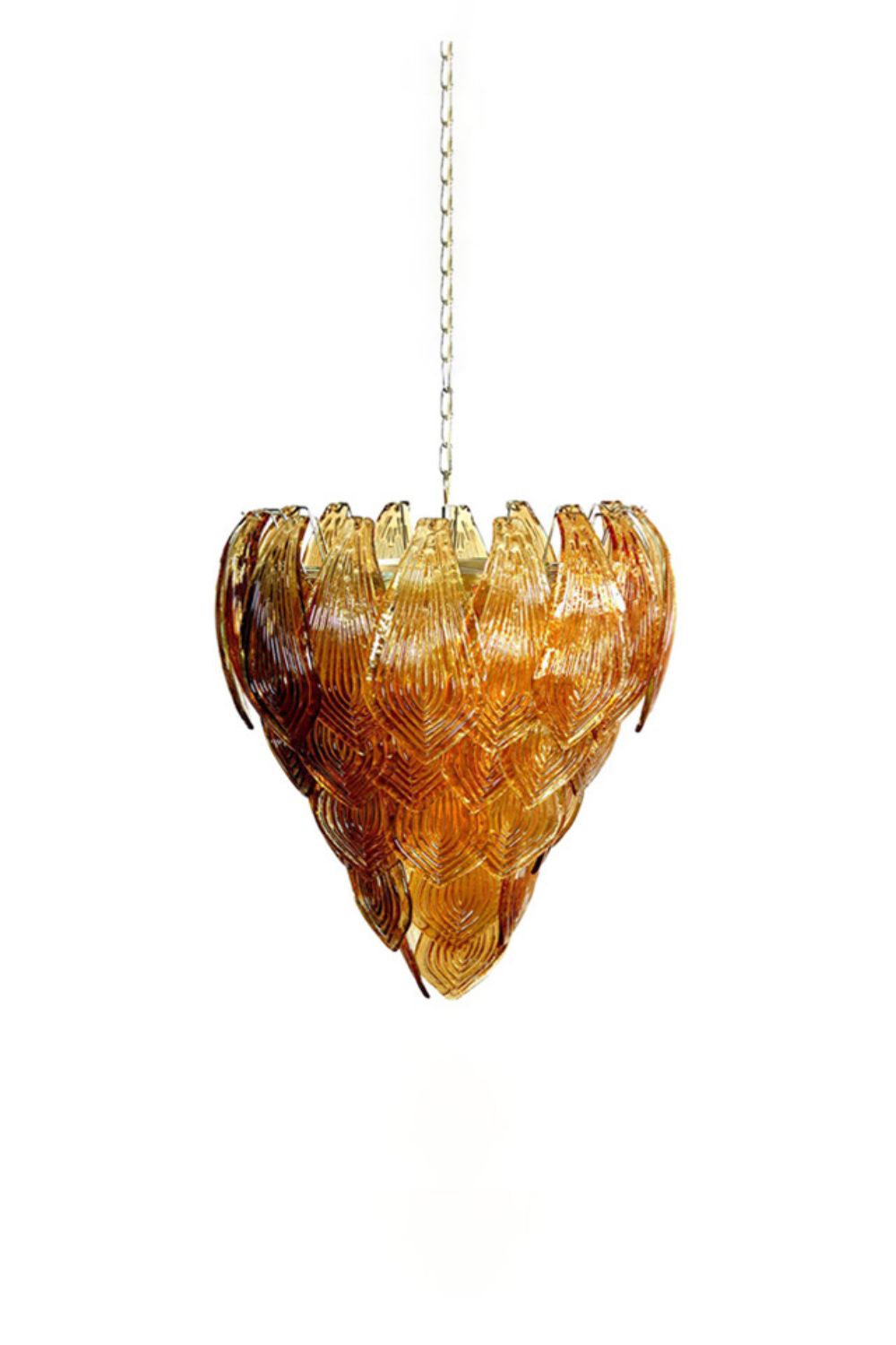 Art Style Amber Felci Glass Chandelier | everlamps