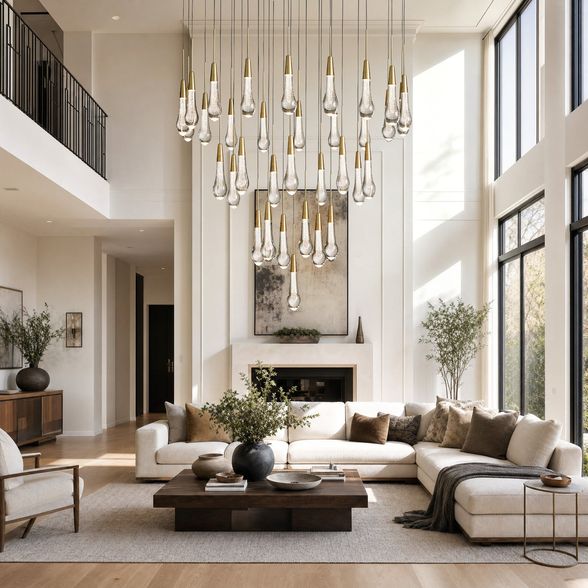 Soltaire Round Chandelier 17" 24" 36" 48"58"