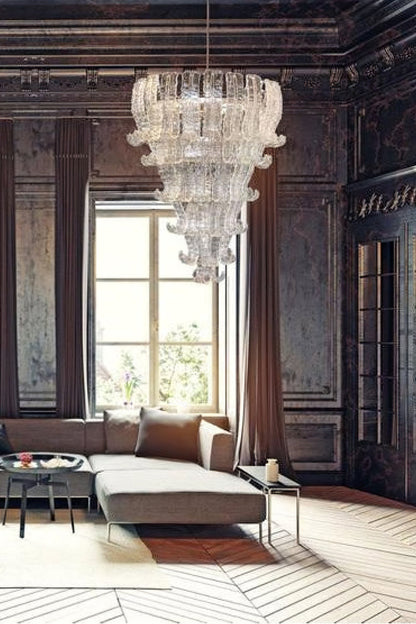 Grand Art Felci Leaf Glass Chandelier - view 6 | everlamps