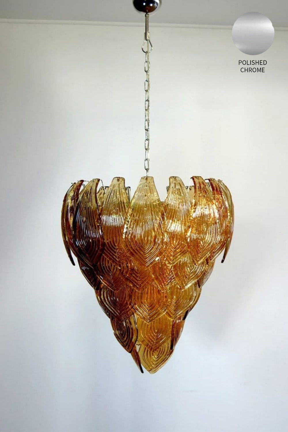 Art Style Amber Felci Glass Chandelier - view 19 | everlamps