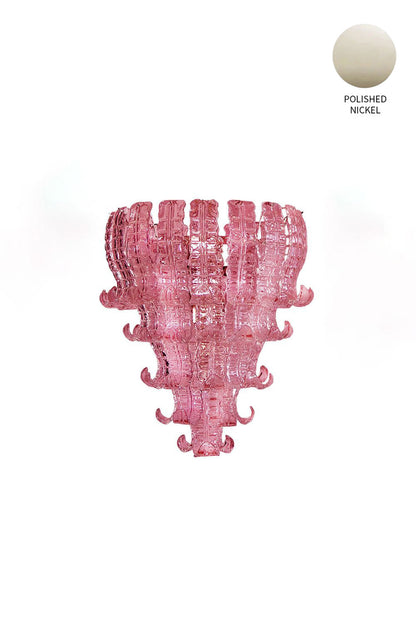 Art pink glass Felci chandelier - view 12 | everlamps