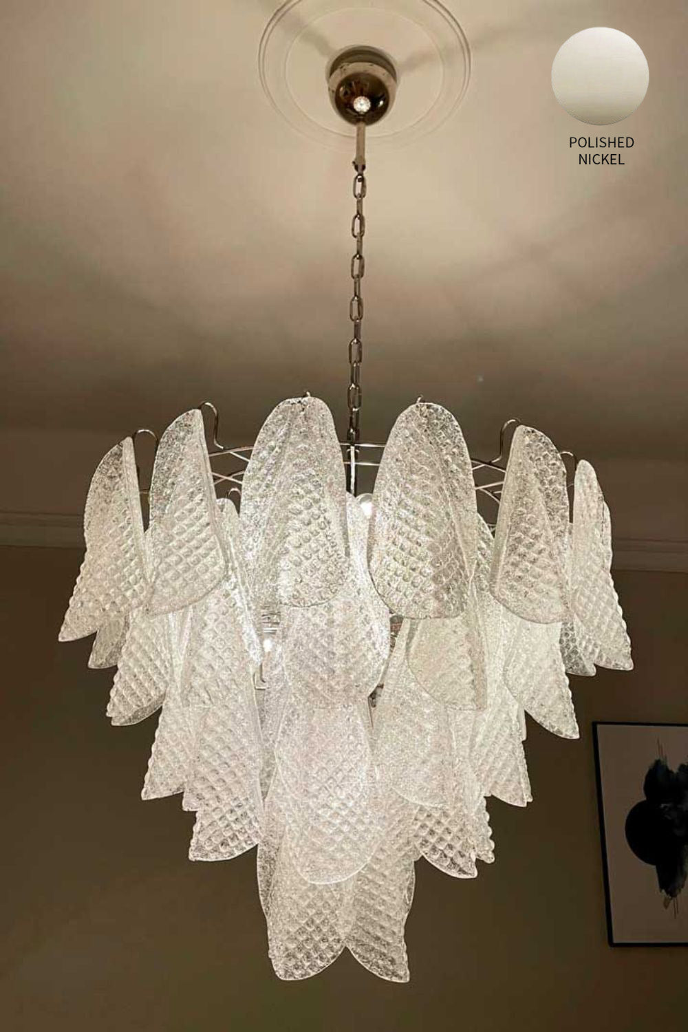 Rondini Transparent Art Glass Chandelier - view 18 | everlamps