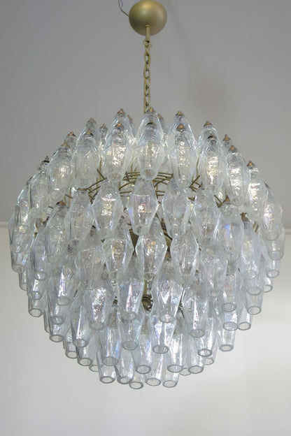 spherical Clear Art Polyhedron Glass Chandelier - view 5 | everlamps