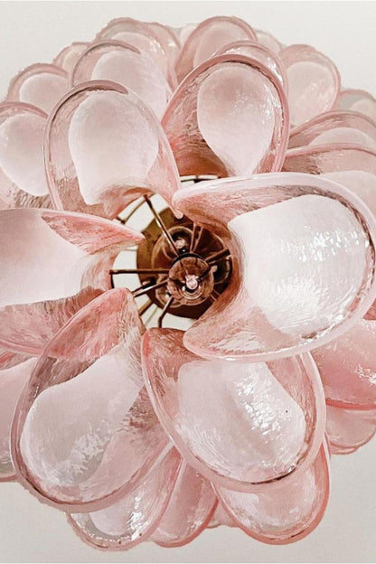 Italian Vintage Pink Spiral Art Chandelier - view 10 | everlamps