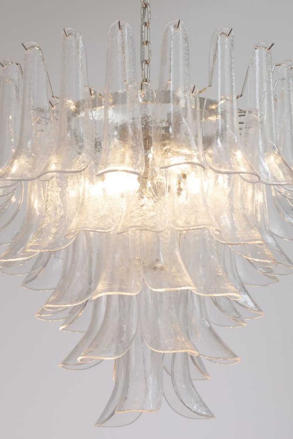 Art glass petal chandelier - view 3 | everlamps