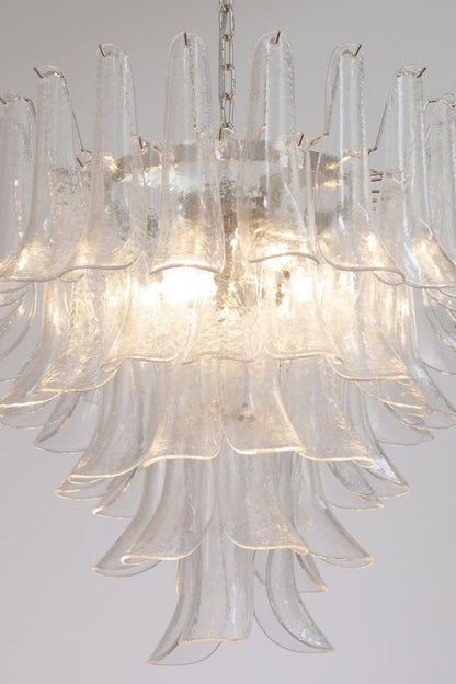 Art glass petal chandelier - view 3 | everlamps