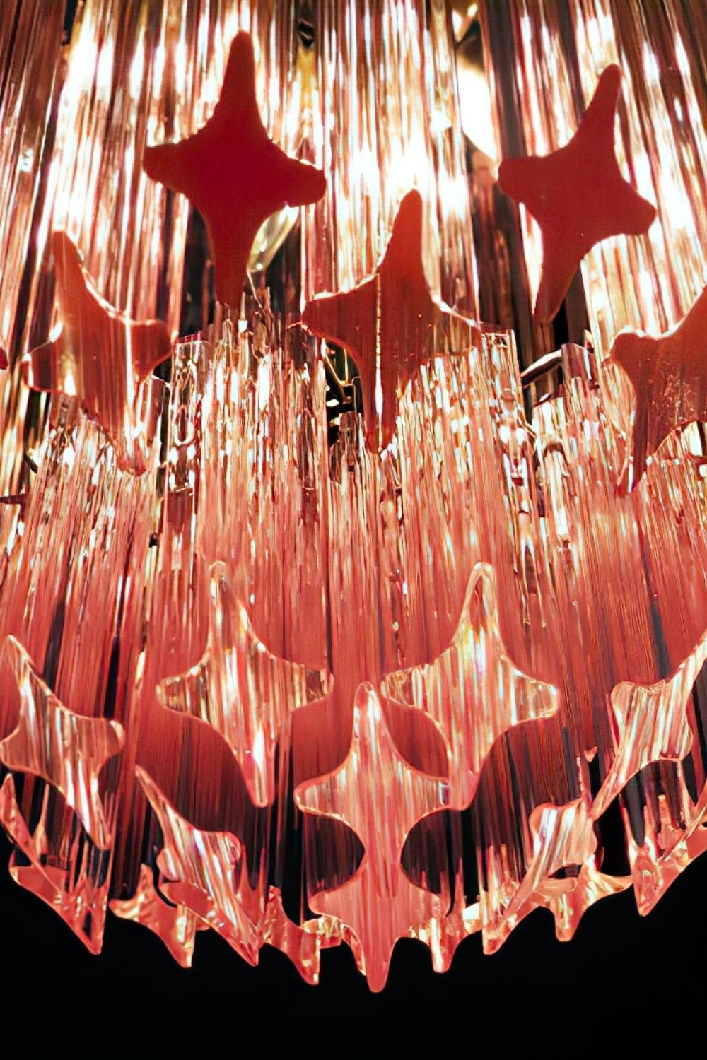 Art Pink Quadriedri Glass Chandelier - view 7 | everlamps