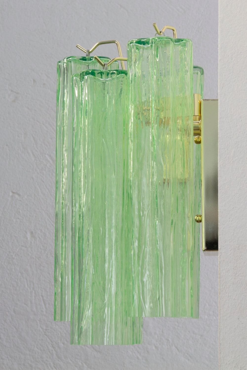 Bright Green Art Glass Wall Lamp - view 3 | everlamps