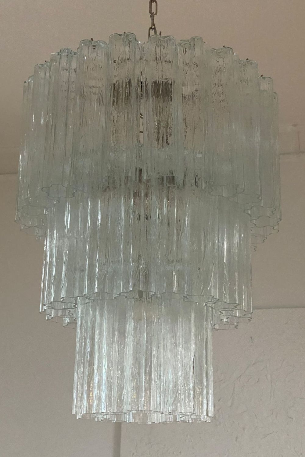 52-Tube Clear Art Glass Chandelier - view 6 | everlamps