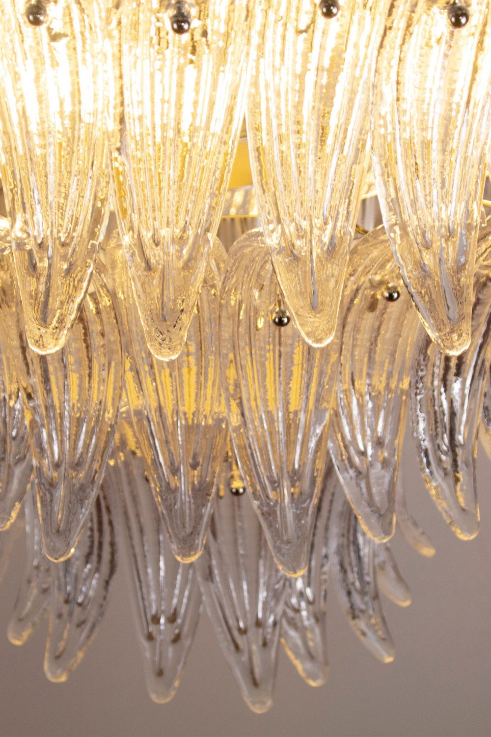 Italian Art Glass Palm Leaf Chandelier - view 9 | everlamps