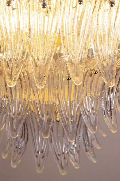 Italian Art Glass Palm Leaf Chandelier - view 9 | everlamps