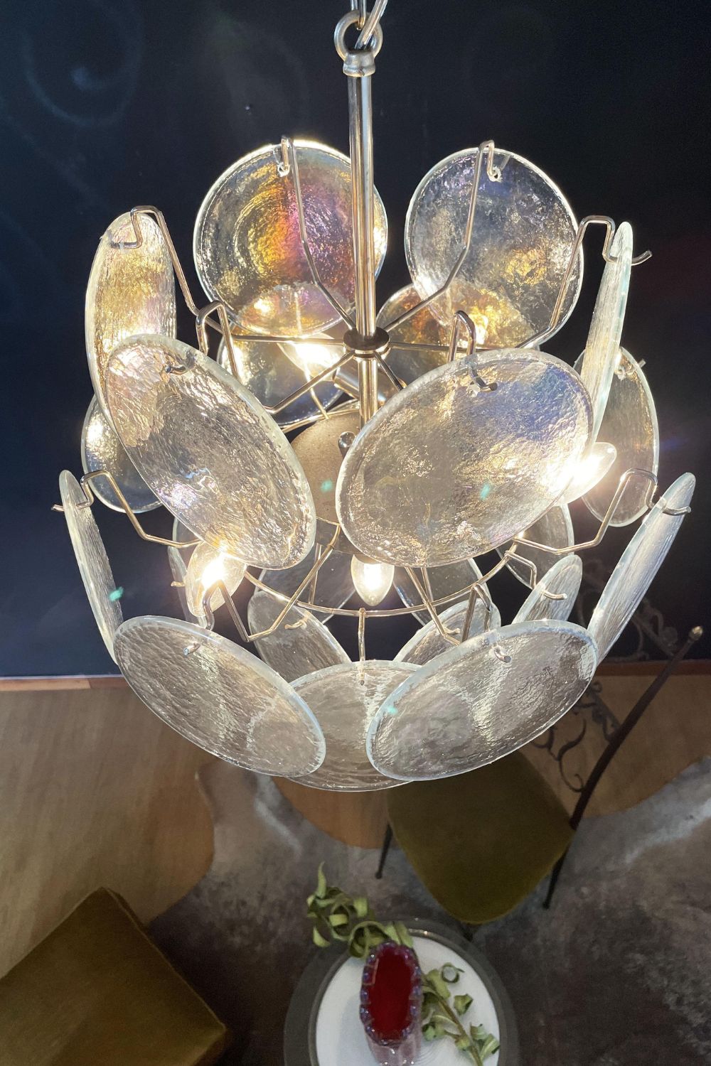 Iridescent Mid-Century Modern Art Chandelier - view 6 | everlamps
