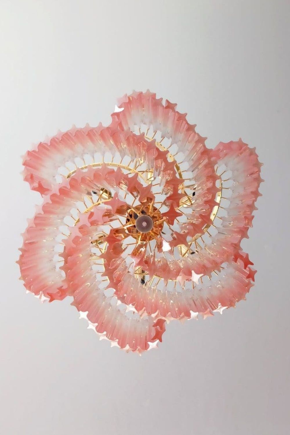 Vintage Pink Art Quadriedri Prism Chandelier - view 7 | everlamps