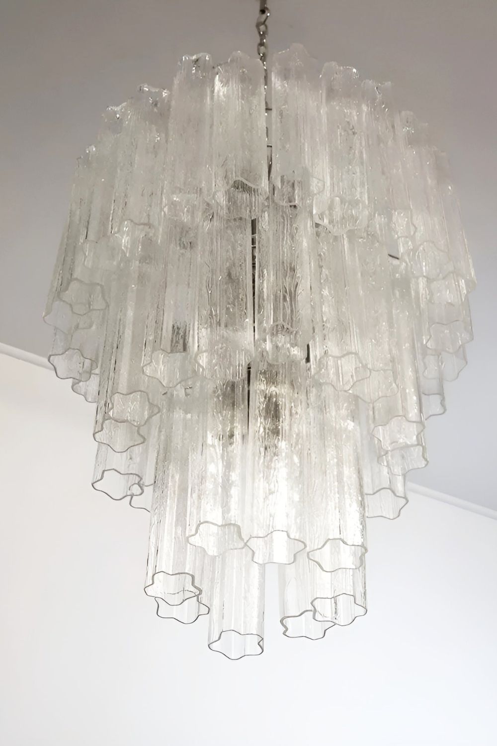 Art Venetian Clear Glass Tube Chandelier - view 9 | everlamps