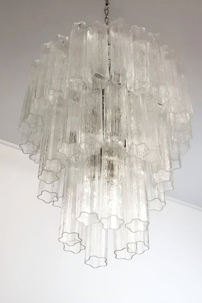 Art Venetian Clear Glass Tube Chandelier - view 9 | everlamps