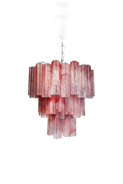Ruby Glow Art Three-Tier Glass Chandelier | everlamps