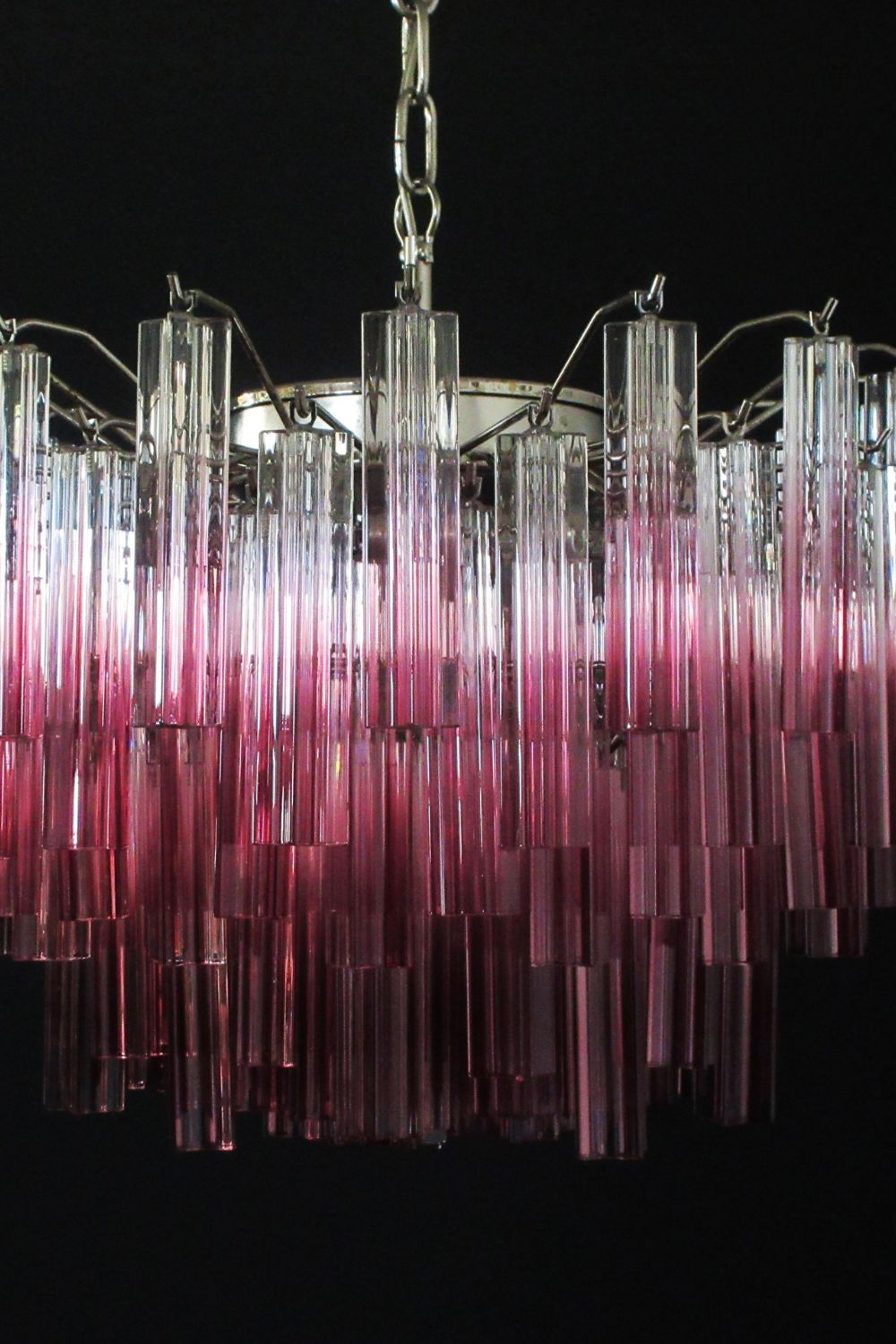 Amethyst Art Glass Prism Chandelier - view 9 | everlamps
