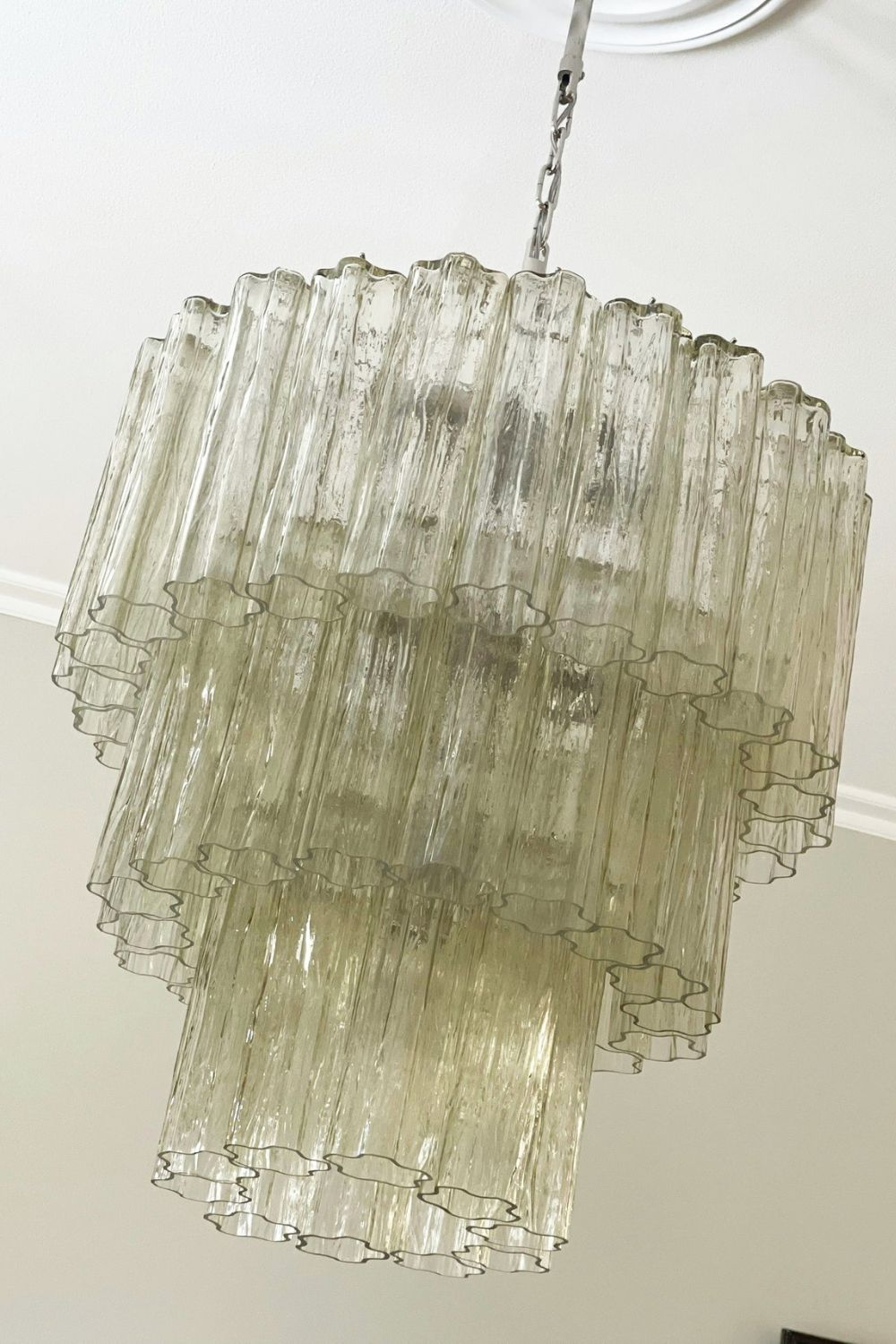 Amber Honey Art Glass Tube Chandelier - view 11 | everlamps