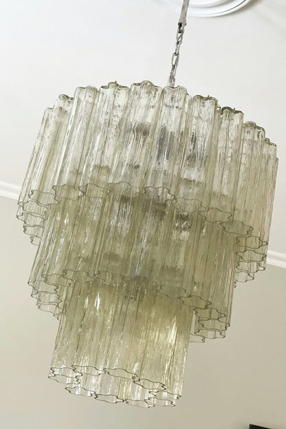 Amber Honey Art Glass Tube Chandelier - view 11 | everlamps