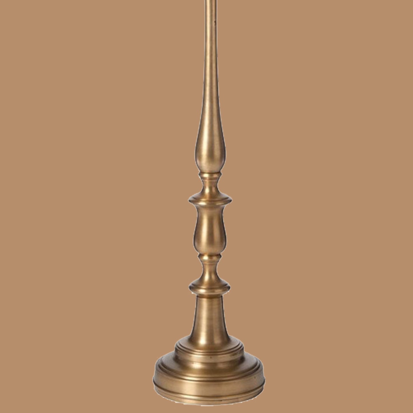 Brass Floor Lamp with Black Shade
